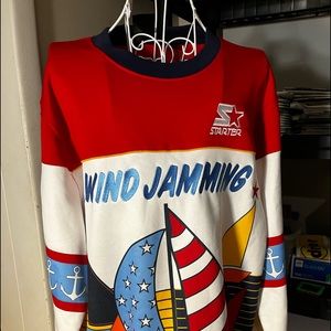 Starter black label wind jamming boat vintage crewneck!